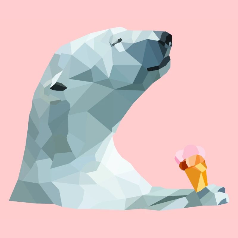 Eisbär mit Eis Vektor