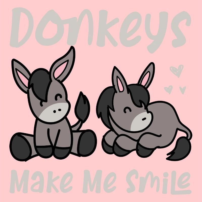 Donkeys Make Me Smile Mule Farm Animal
