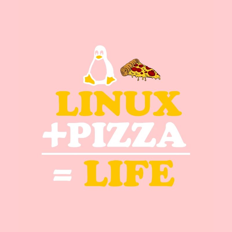Linux and Pizza Geek Life Nerd Sky