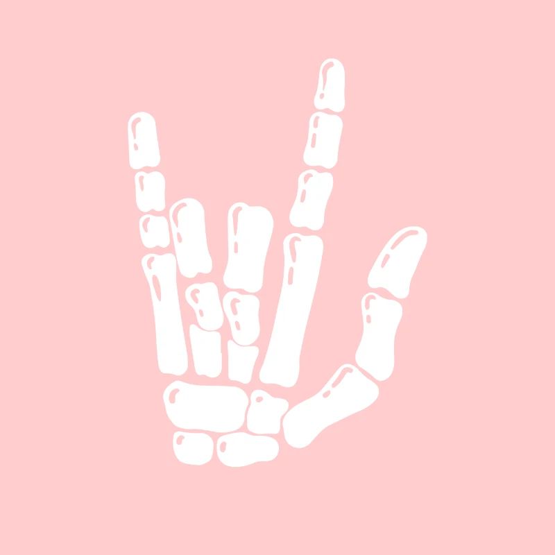 Rock N Roll Bone Hands Punks Cool GIft