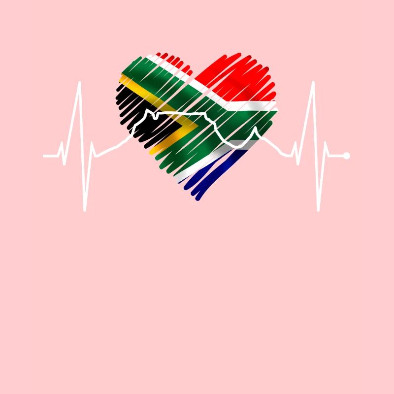 Cape Town Skyline Heart Afrique du Sud Drapeau Table Mountain