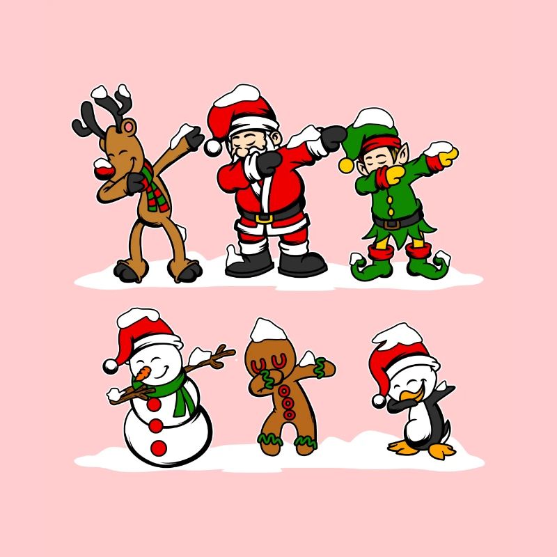 Dabbing Santa DAB reindeer Elf Christmas gift
