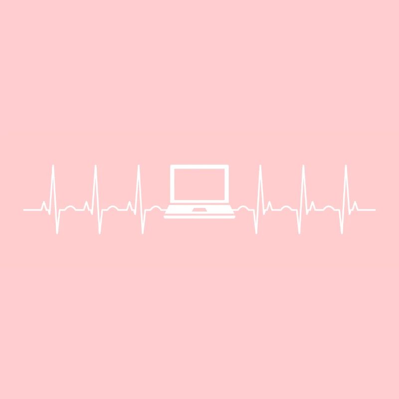 Computer Laptop Herzschlag Programmierer