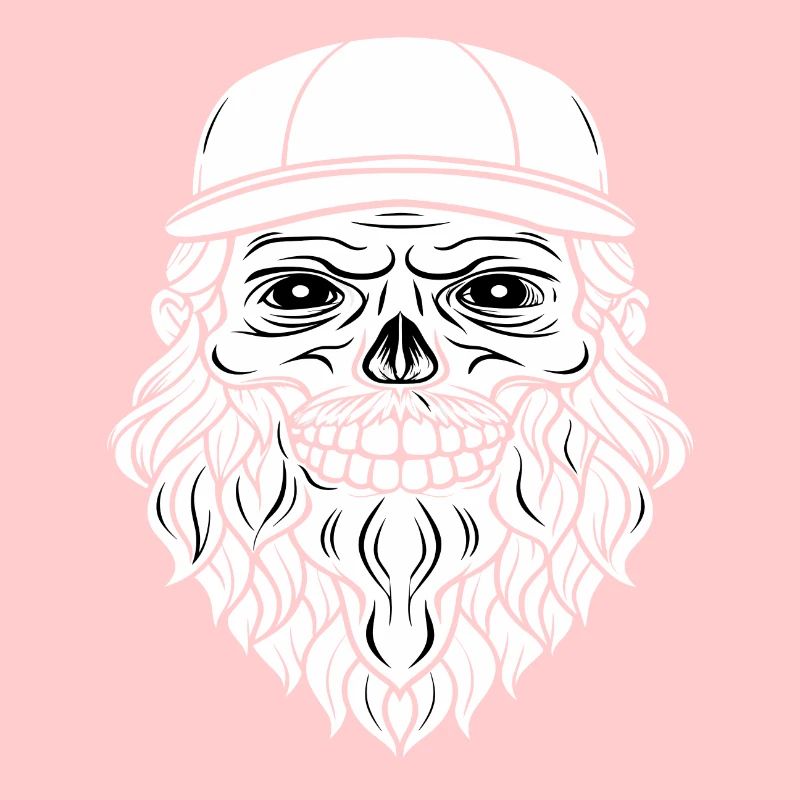 Skull Skull Beard Evil Style Beard Cool