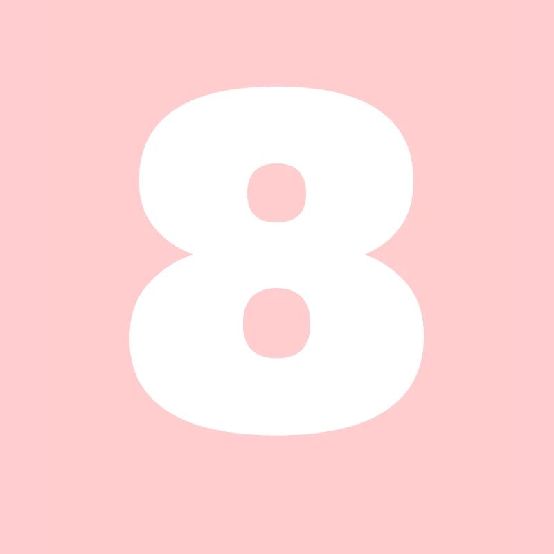 Nummer 8 Großbuchstaben Monogramm
