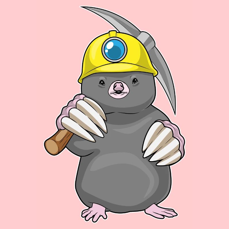 Mineur de taupe Pioche Exploitation minière