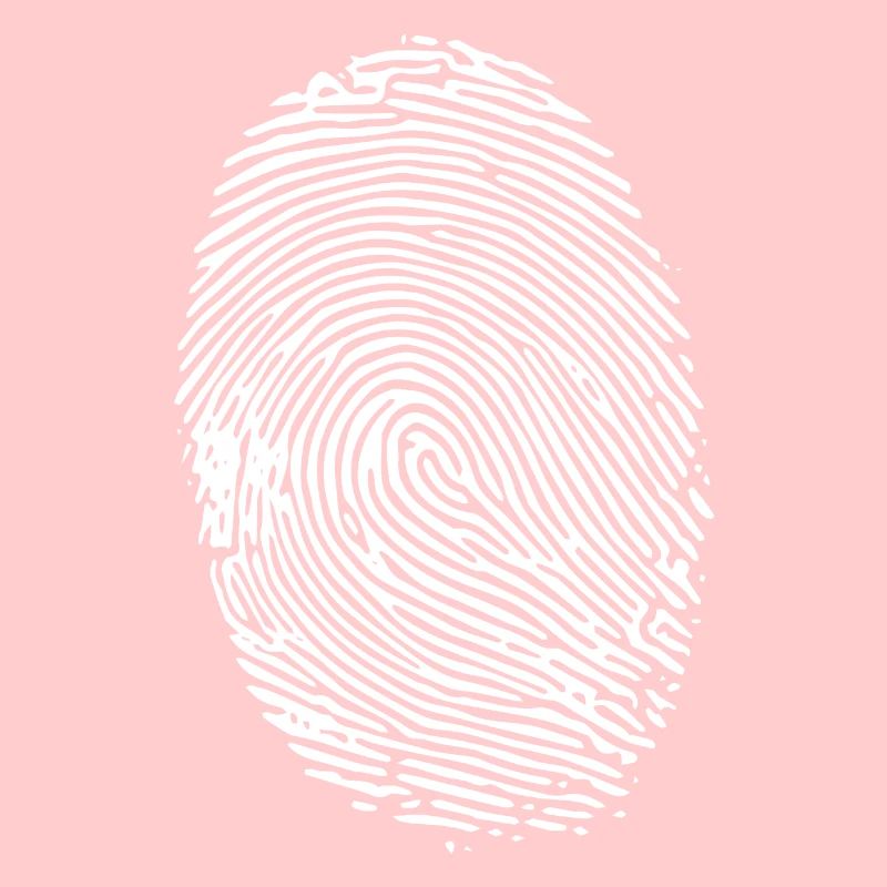 Empreinte digitale ovale (blanc)