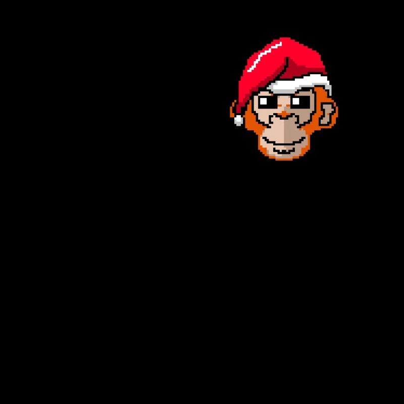 Orangutan Pixelated Christmas Monkey Funny