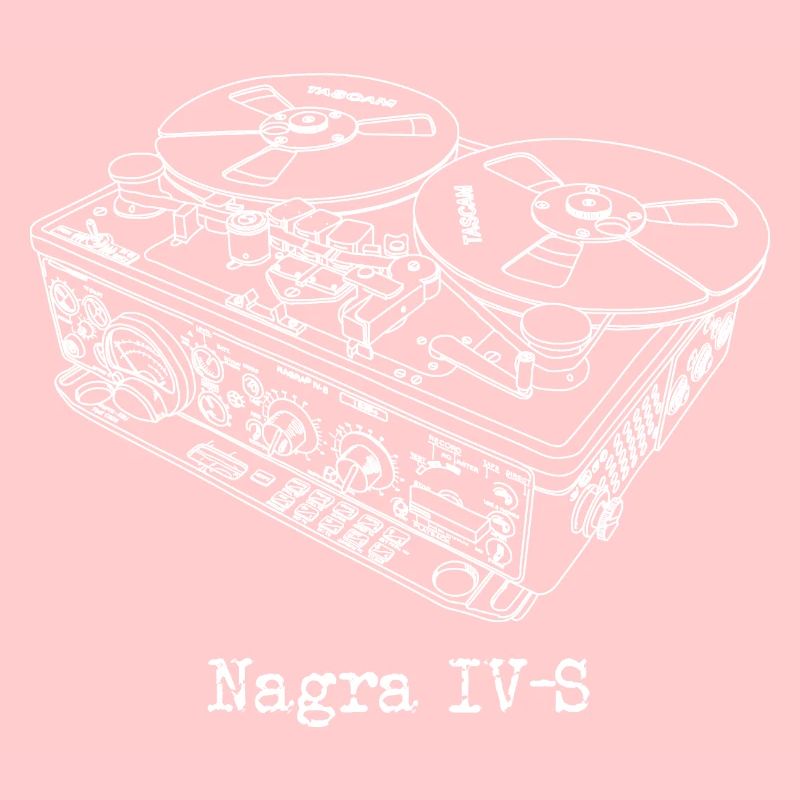 NAGRA vintage line art audio recorder