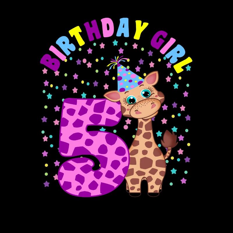 Kinder Geburtstag Mädchen 5 Jahre Alt Giraffe