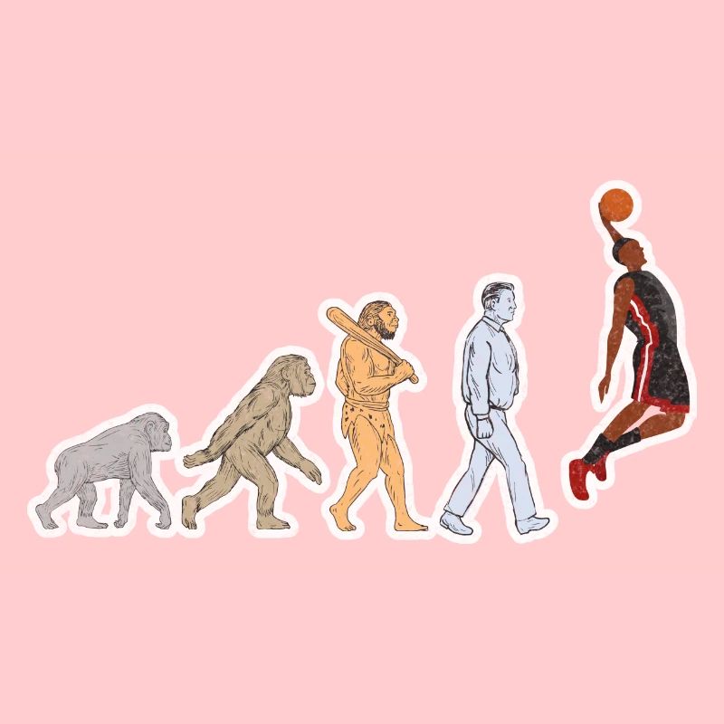 Evolution Basketball Player Grunge
