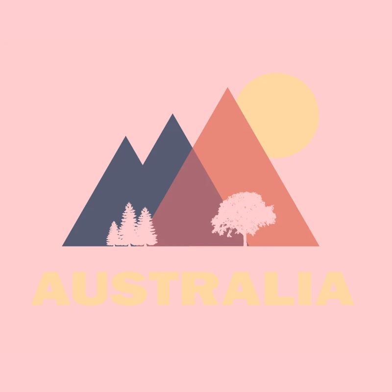 australian australia abstract mountains gift