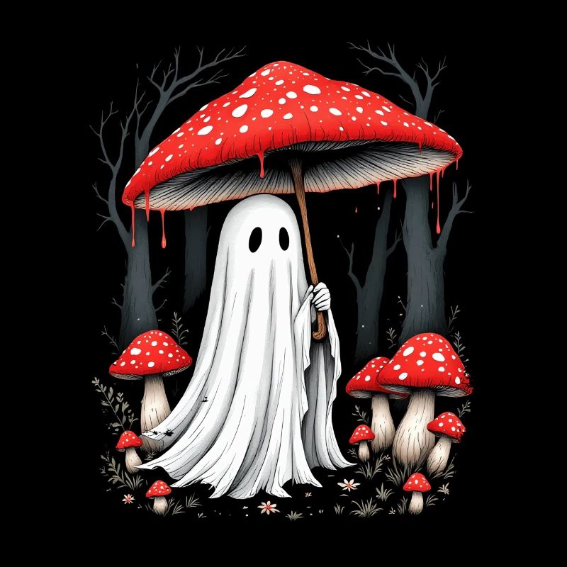 Champignon fantôme esthétique cottagecore
