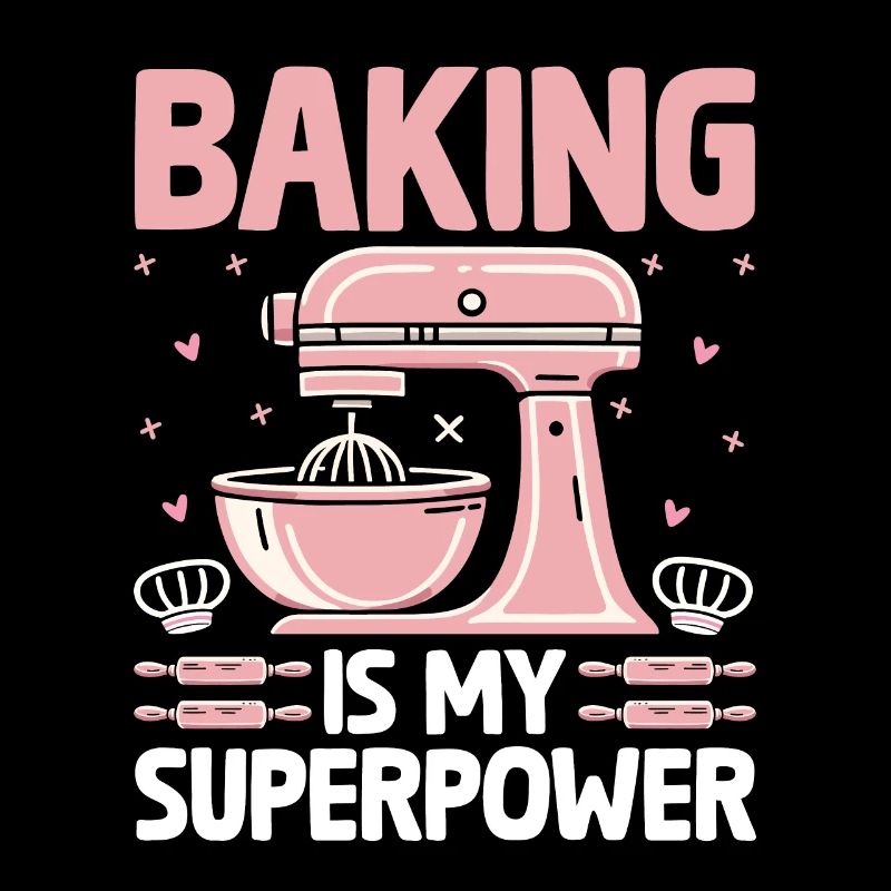 Backen ist meine Superkraft Konditorei Bäcker Bake Bäcker