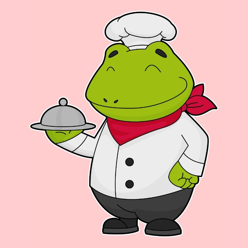 Frog Cook Serving Bell Cooking