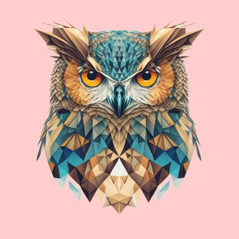 Geometrischer Eulenkopf