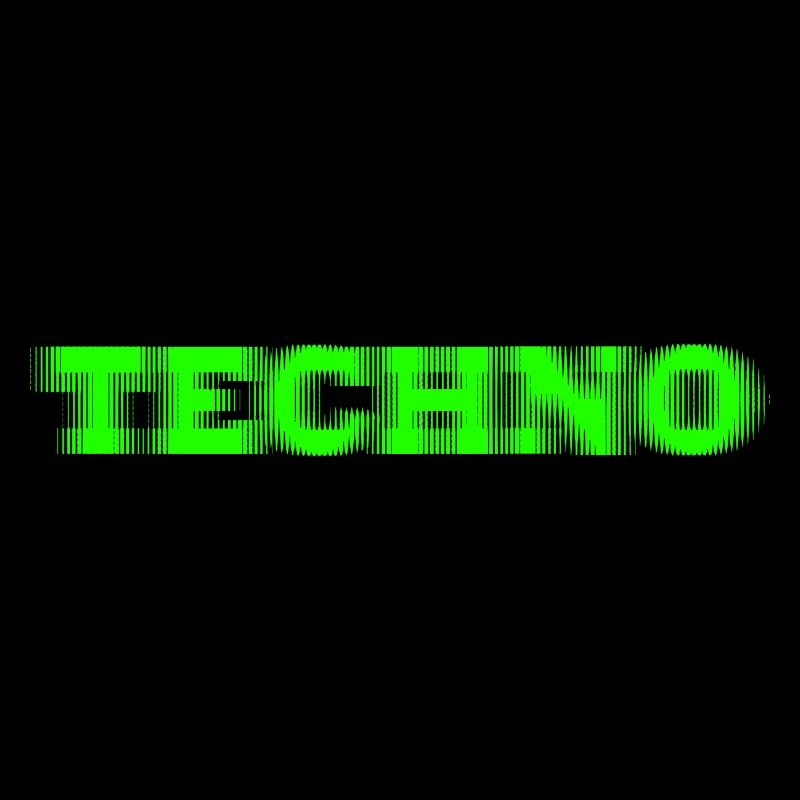 Techno Glitch Green