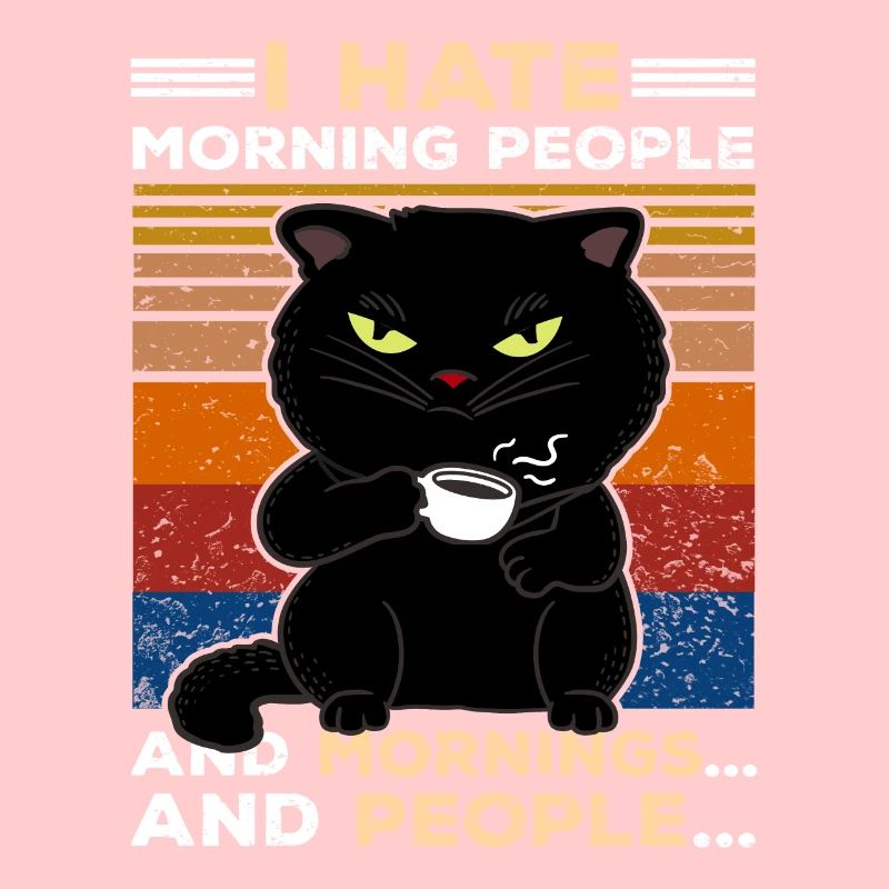 ochtenmensen morgen Menschen Katze Kaffee
