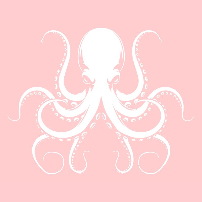 Wütender Oktopus - Weiß