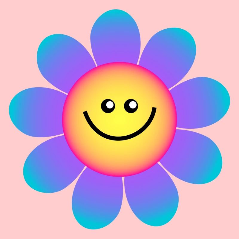 Glücklich Lila blau Gänseblümchen Blume