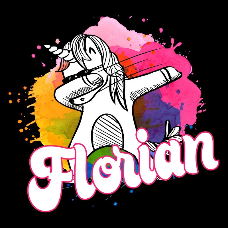 FLORIAN - Beau nom de garçon avec une licorne cool