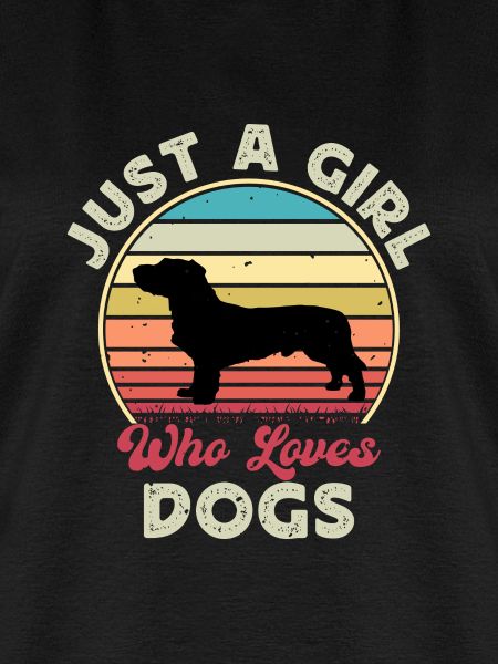 Basset Fauve De Bretagne Dog Silhouette Retro Sun