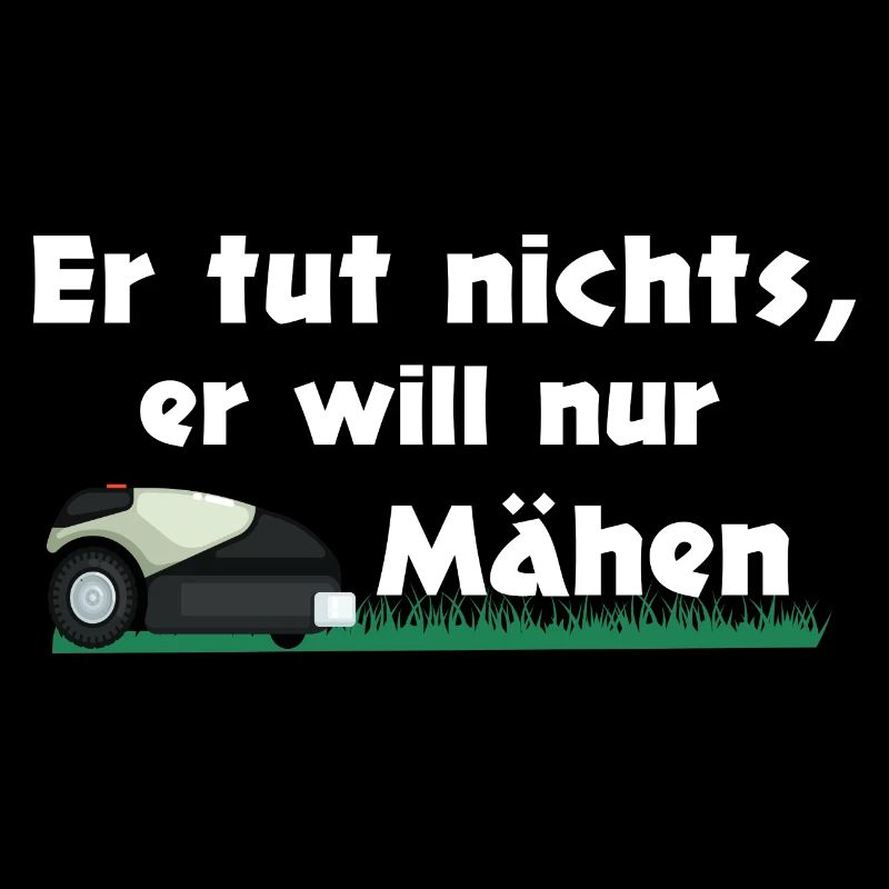 lustiger Mähroboter Hunde-Spruch