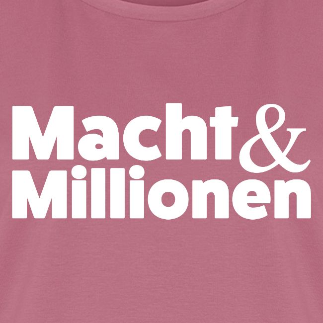 Macht & Millionen – Weißes Logo
