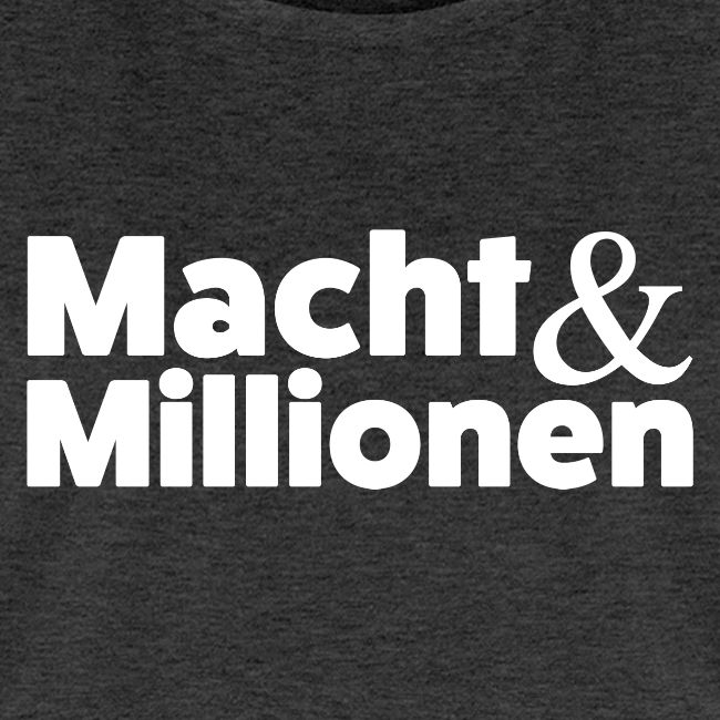 Macht & Millionen – Weißes Logo