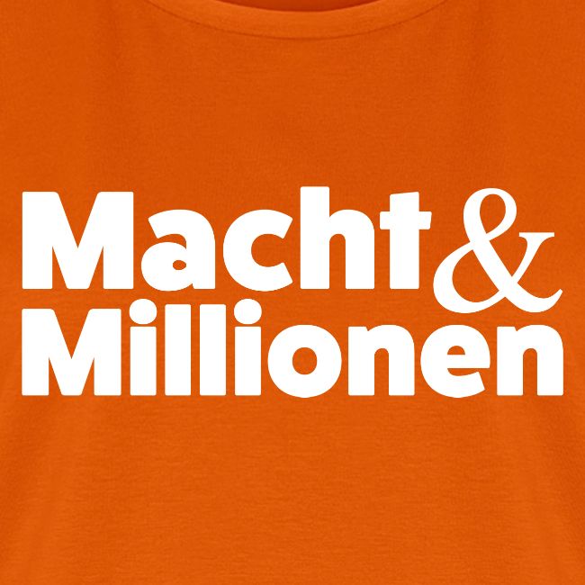 Macht & Millionen – Weißes Logo