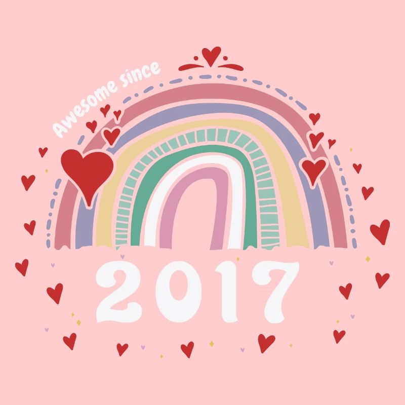 Cute Rainbow Awesome 2017 - 6. Geburtstag mit