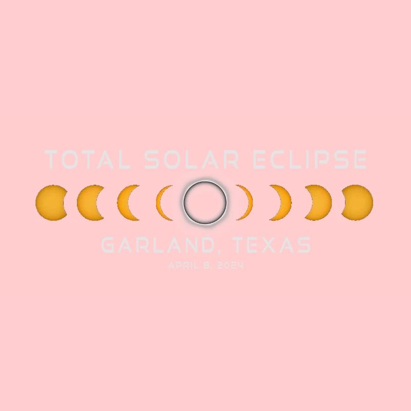 Garland Texas Solar Eclipse 2024 8 avril Souvenir