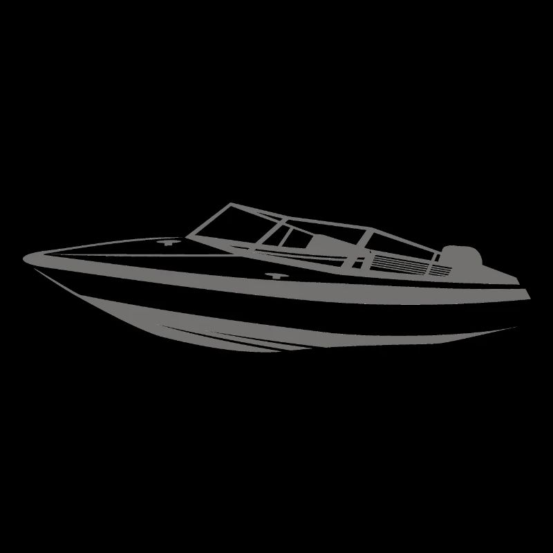 motorboat grey silver