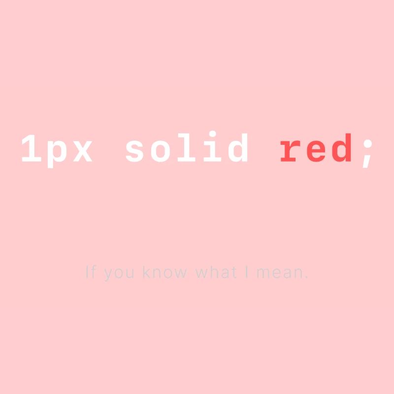 1px durchgehend roter CSS-Witz