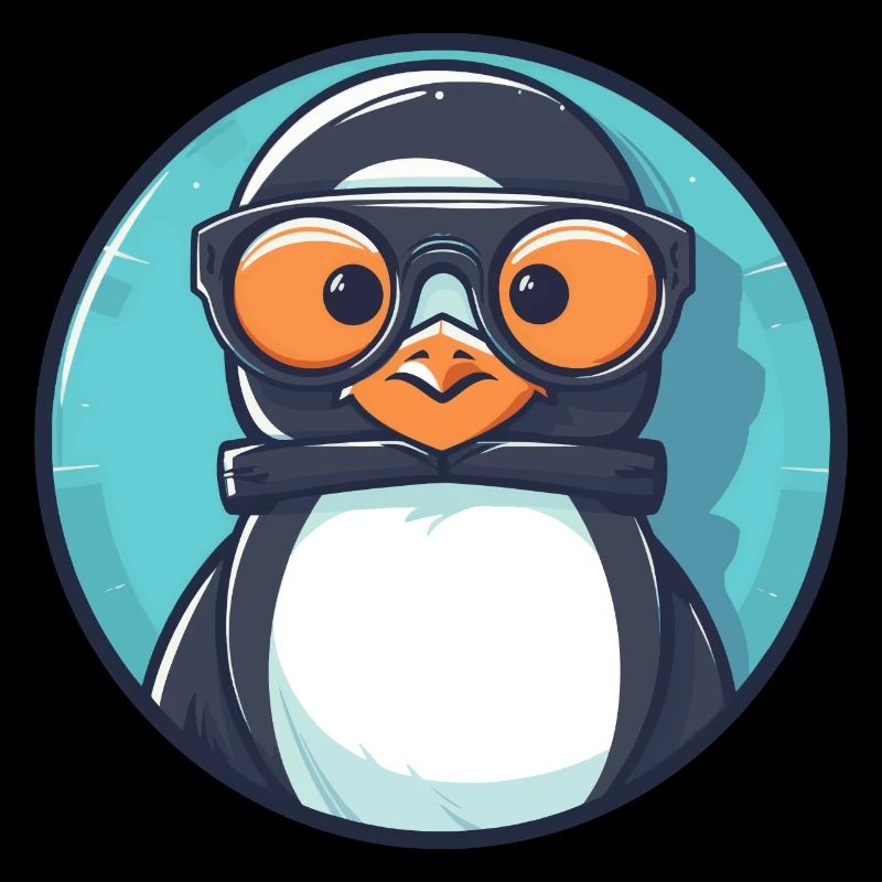 Pinguin mit Sonnenbrille, Antarktisvogel,