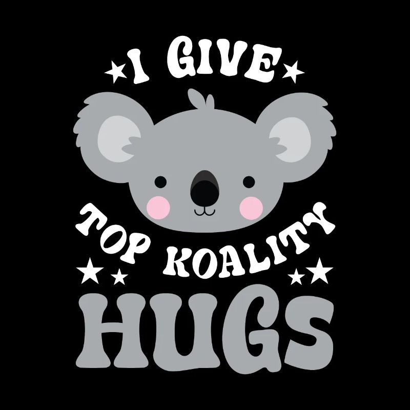 Cute Koala Bear Design Saying Top Koality Hug