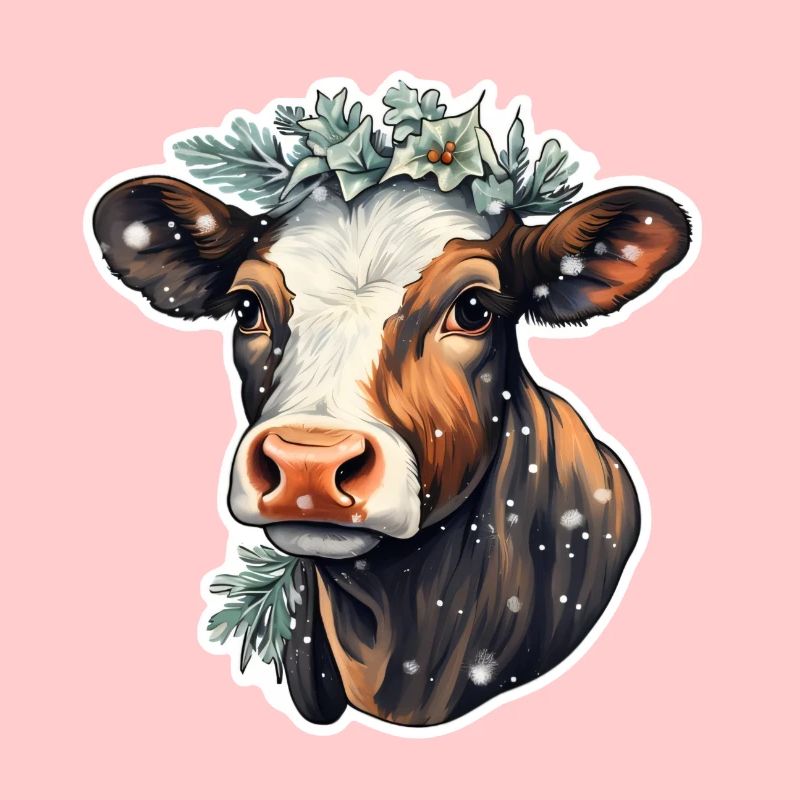 Advent calf with wreath