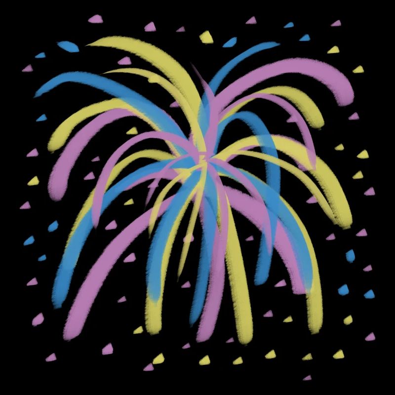 Fireworks in dazzling colors