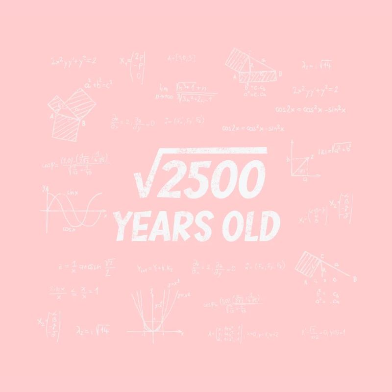 Square root from 2500 - 50th birthday math nerd