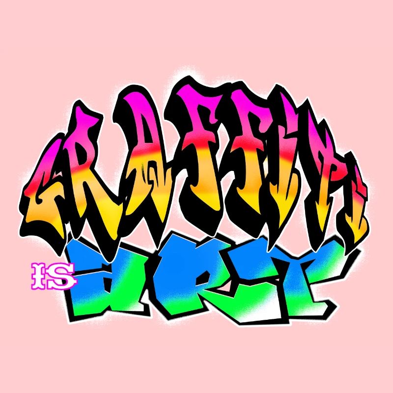 Graffiti est un art coloré graffito slogan