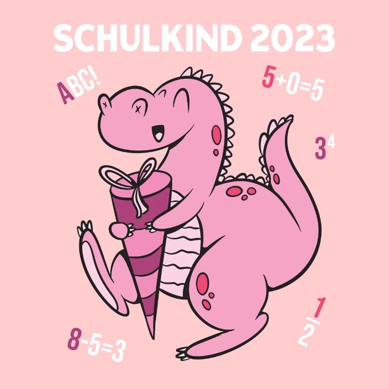 Schulkind 2023 Dinosaurier T-Rex Dino Einschulung