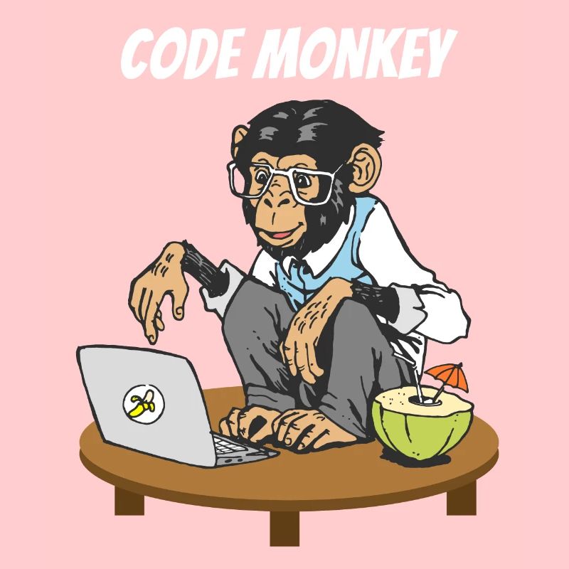 Code Monkey Progammierer Affe Coding Äffchen