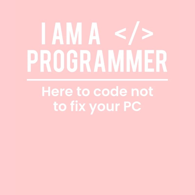 Je suis un programmeur ici pour coder pas pour réparer