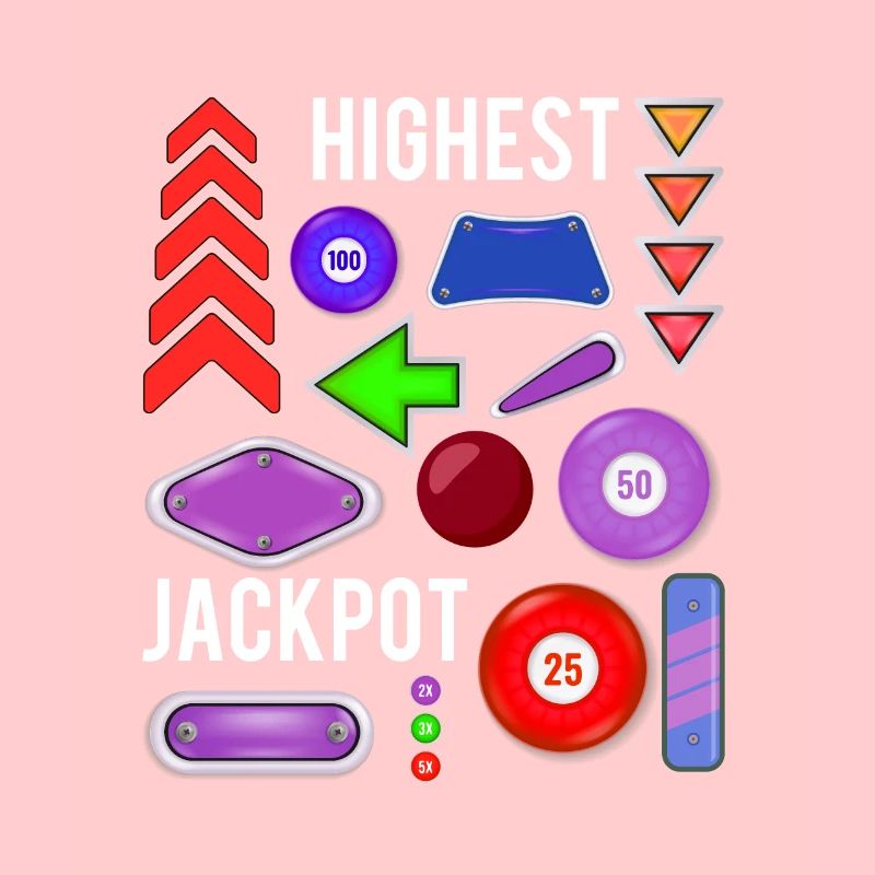 Chemise de flipper à jackpot le plus élevé