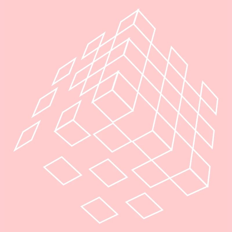 Cubic Wireframe noir design