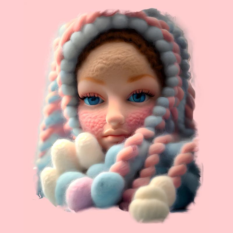 Child face wool