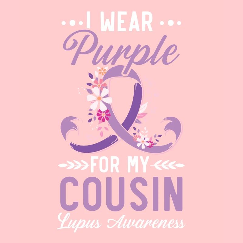 Je porte du violet pour ma conscience du lupus chez mon cousin