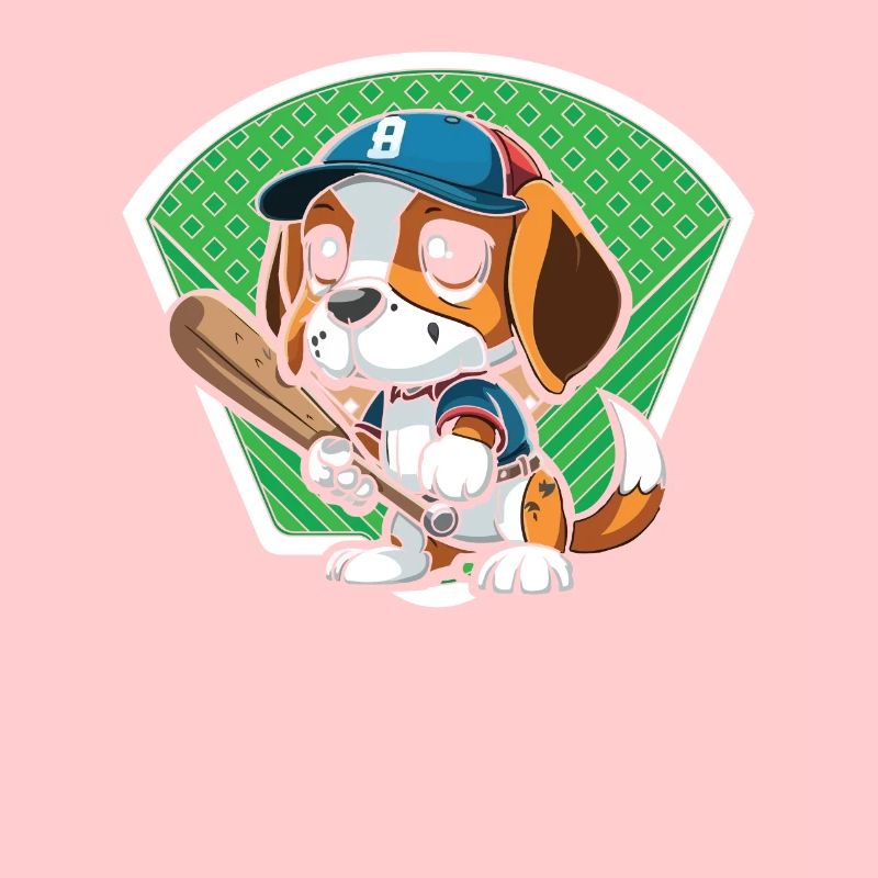 Baseball-Hund Baseball-Spieler Baseball-Trainer