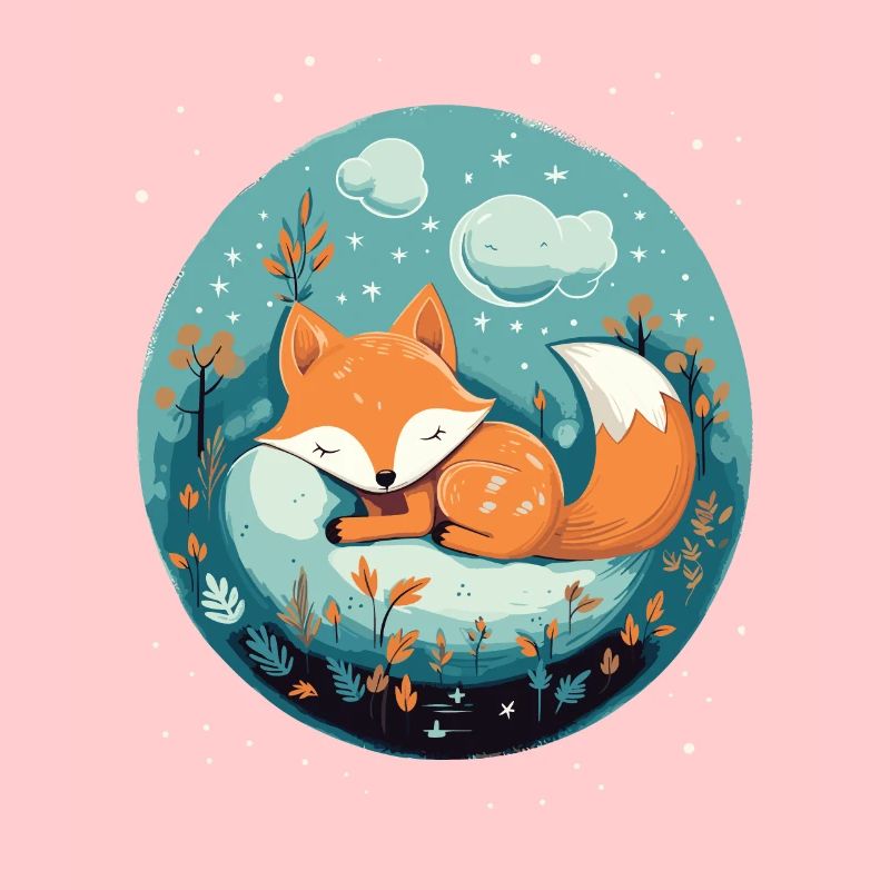 Sleeping Fox Sleepyhead Napping Sleep Fox Lover