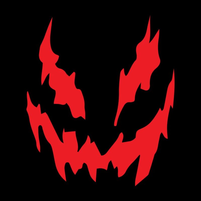 Flammendes lachendes Halloween Gesicht- Gruselig